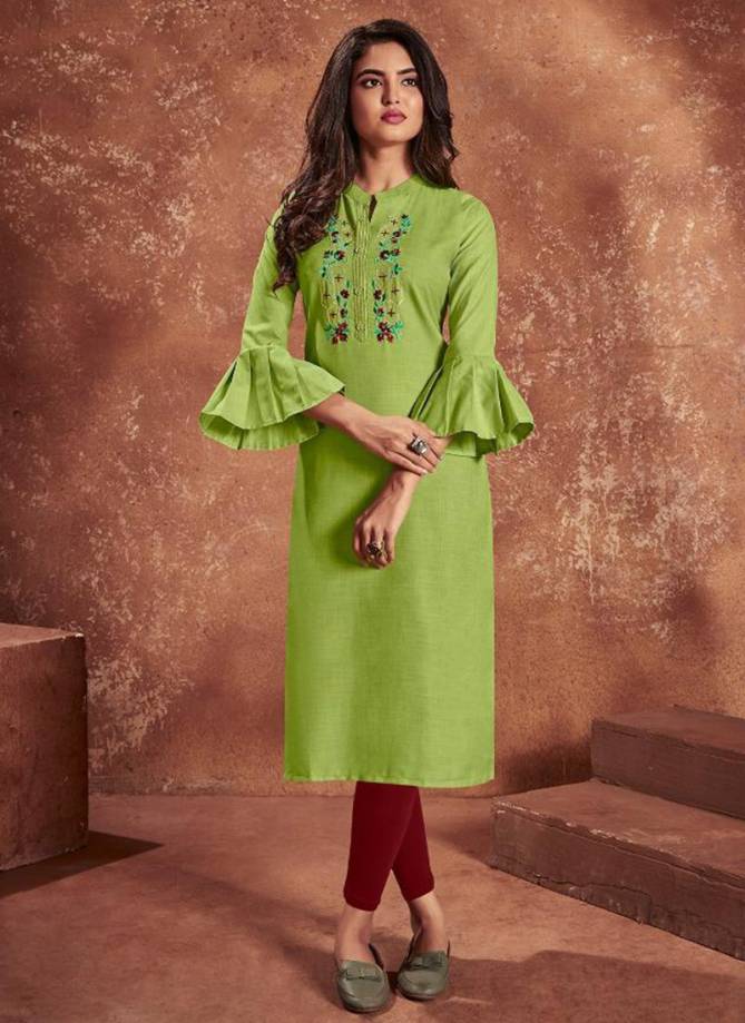 VARDAN CLOUD VOL 1 Latest Fancy Designer Ethnic Wear Nira Cotton with Heavy Embroidery work Baloon Slives Kurti Collection
